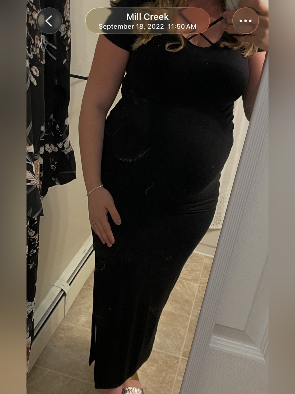 Maternity Short Sleeve Maxi Dress